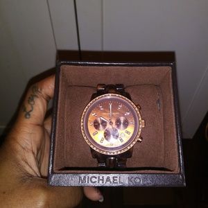 Michael Kors Chocolate tortoise shell watch
